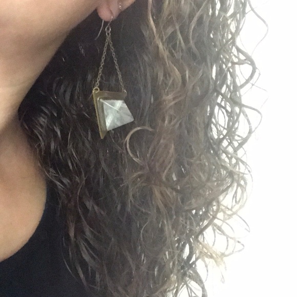 Quartz Pyramid Earrings - Picture 5 of 6